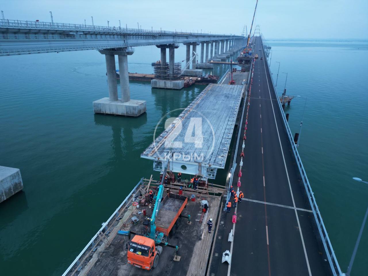 строительство моста в крымске