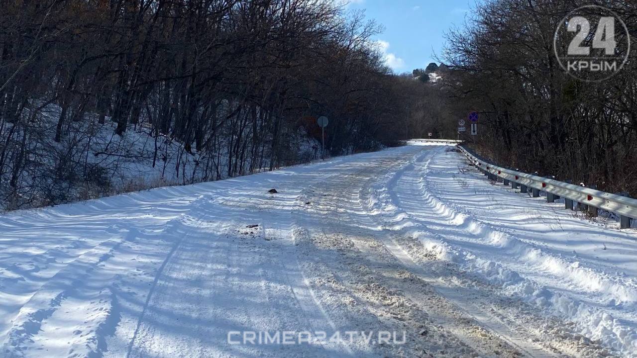 Крымская дорога Судак - Щебетовка остаётся перекрытой из-за непогоды