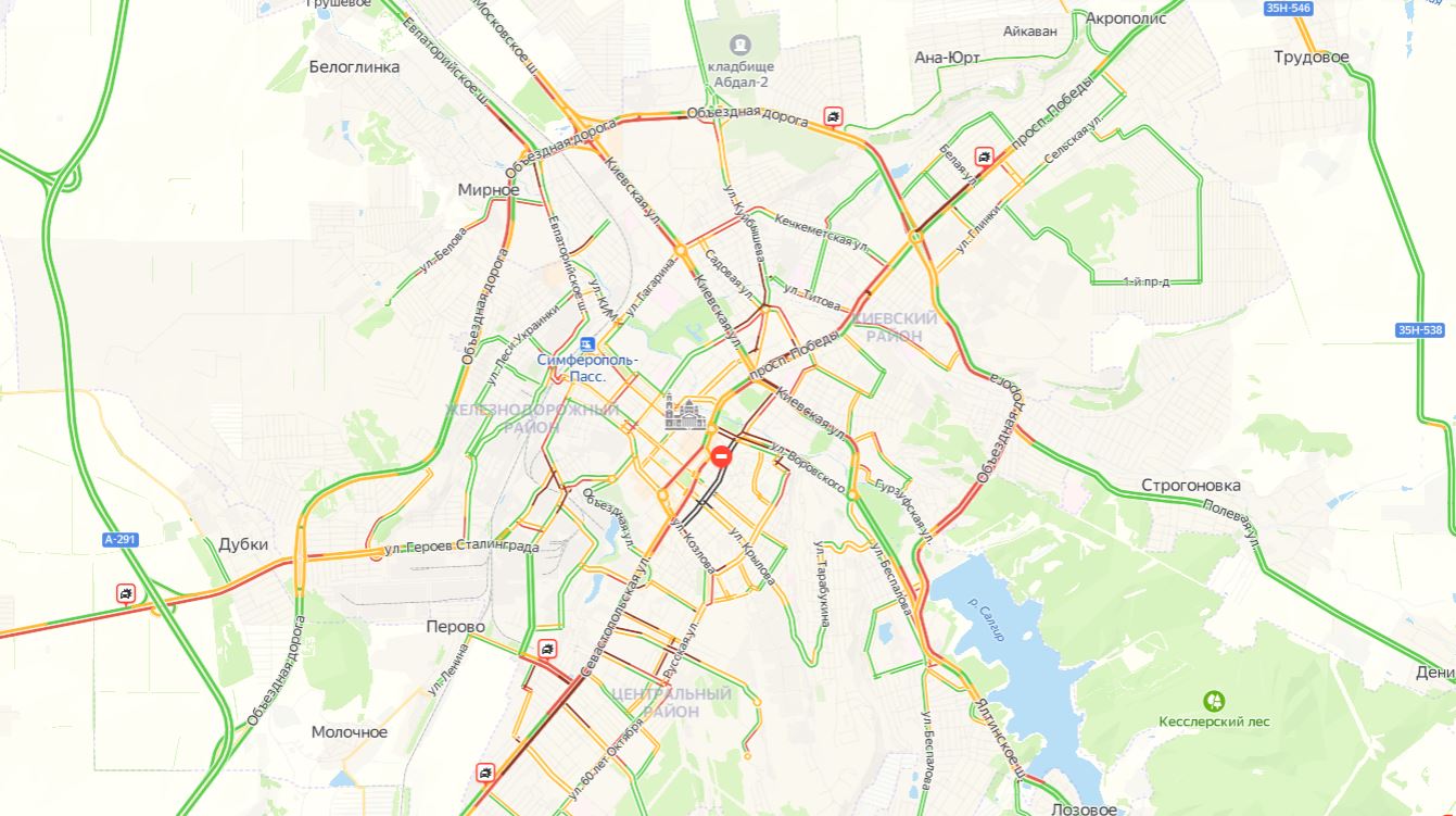 Карта пробок севастополь онлайн