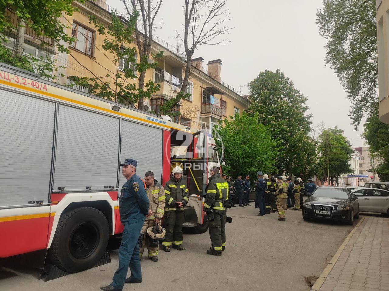 Скопление пожарных машин в центре Симферополя оказалось учениями МЧС